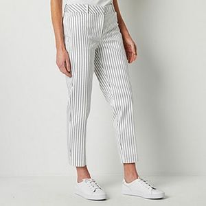 Liz Claiborne Size 20 Striped Cropped Pant